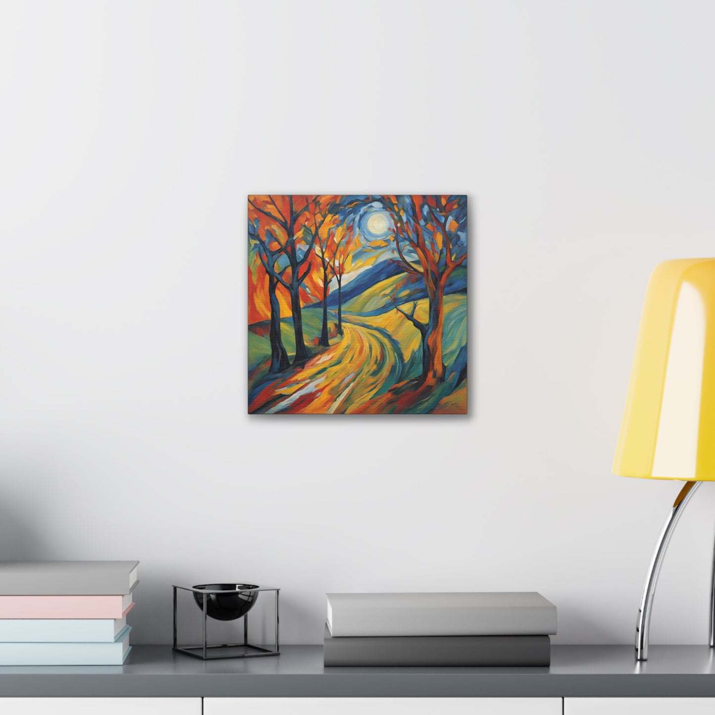 Vibrant Expressionism Art Canvas - Colorful Autumn Trees Wall Decor