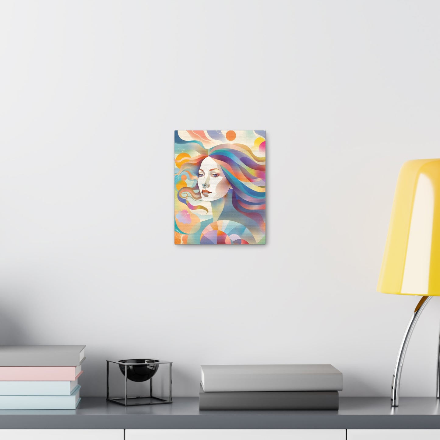 Canvas Gallery Wrap - Abstract Woman Colorful Wall Art