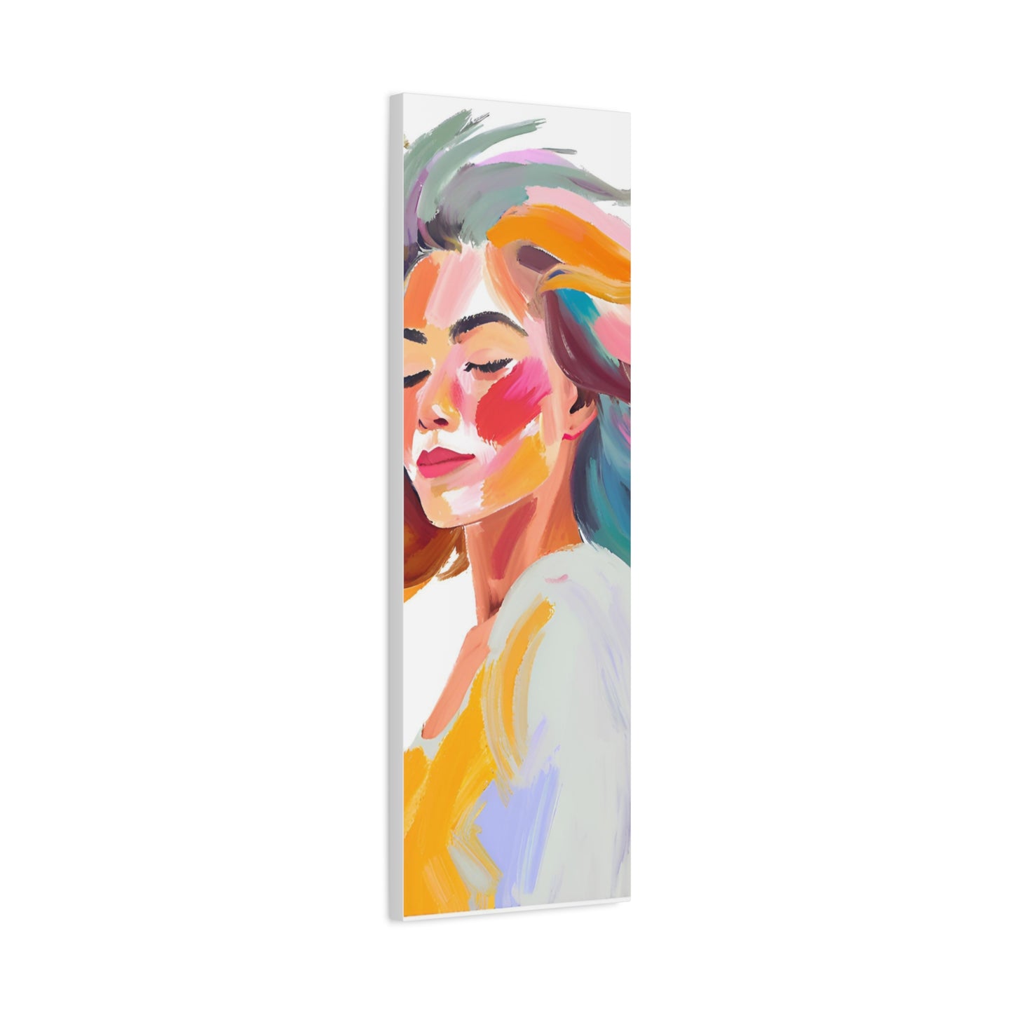 Colorful Abstract Canvas Wall Art - Feminine Beauty Design