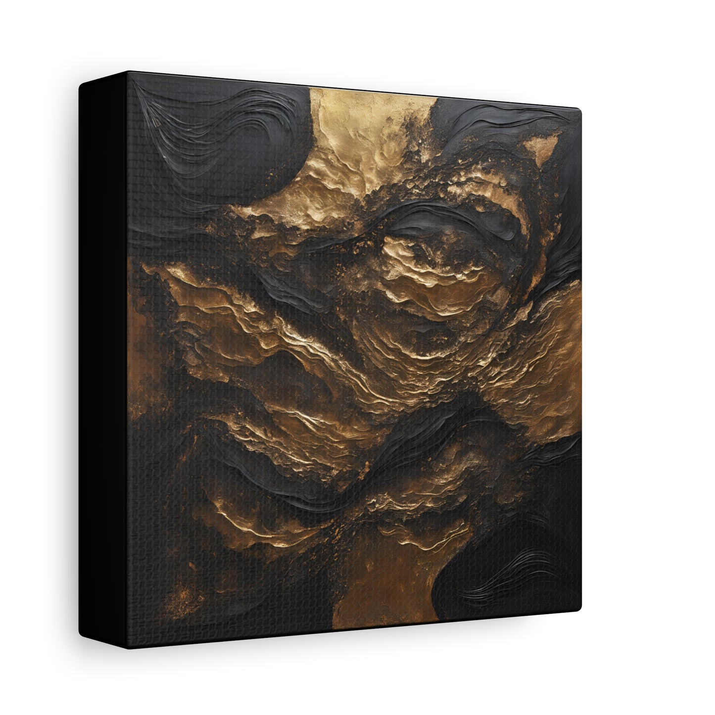 Abstract Gold Wave Canvas Art | Modern Home Decor