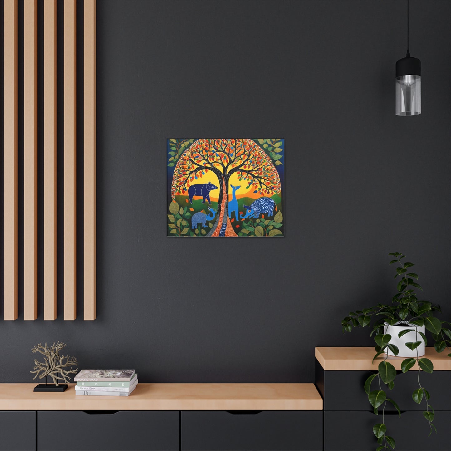 Vibrant Animal Canvas Gallery Wrap - Colorful Wildlife Art for Nature Lovers