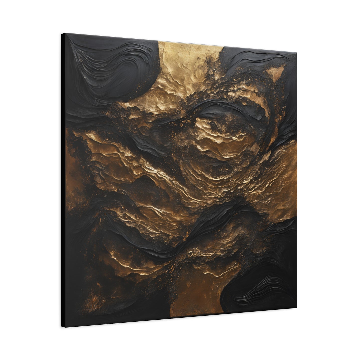 Abstract Gold Wave Canvas Art | Modern Home Decor