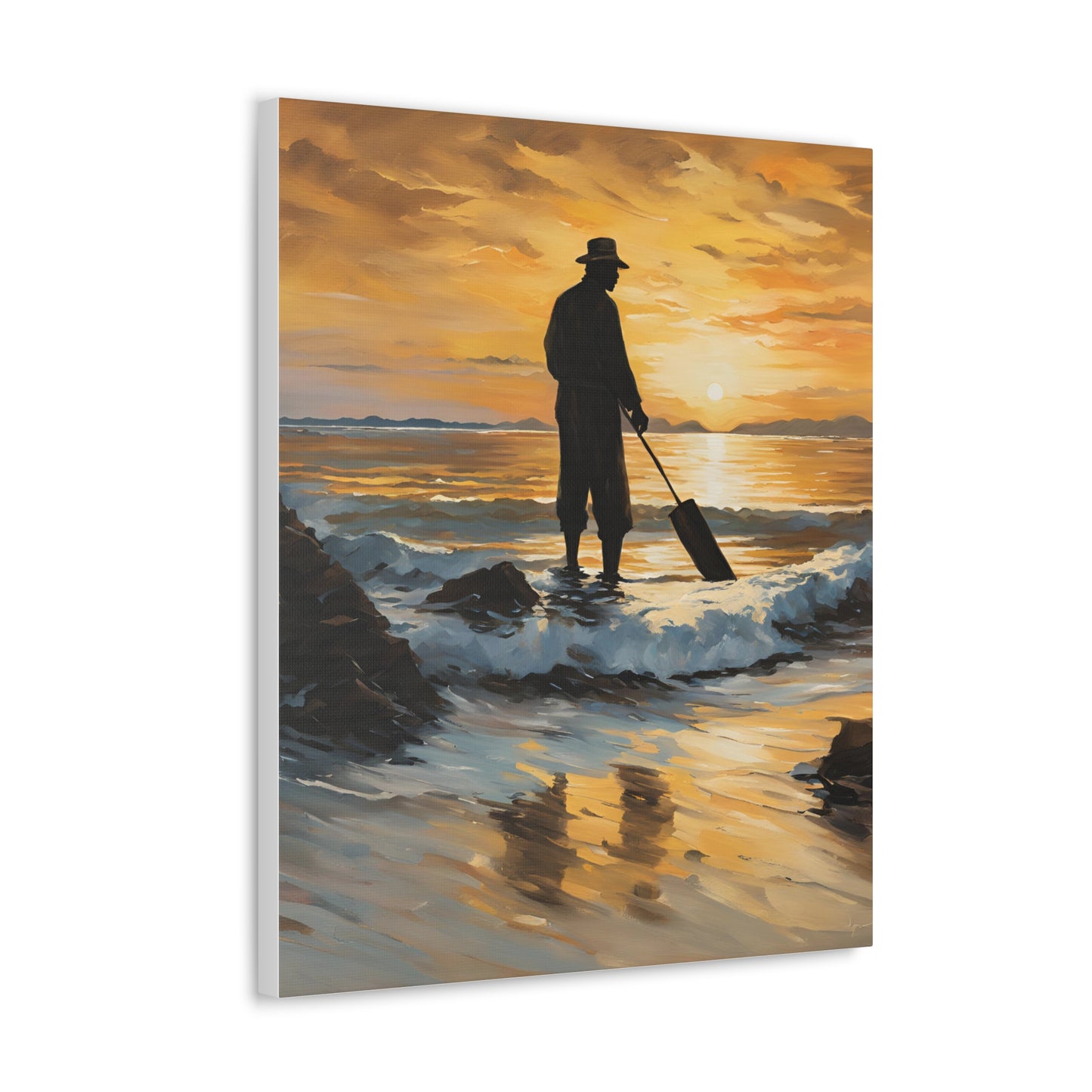 A Fisherman at Sunset