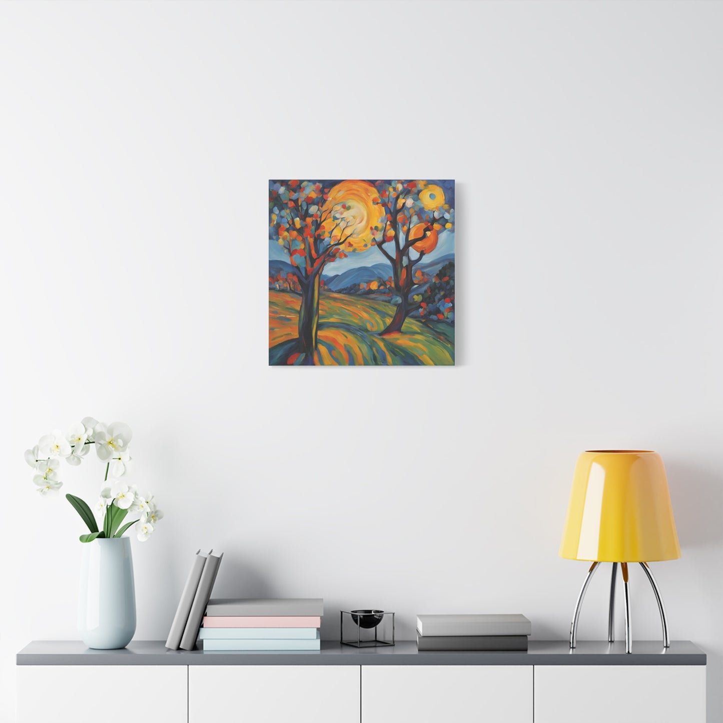 Colorful Expressionism Tree Canvas Art - Matte Stretched Wall Decor