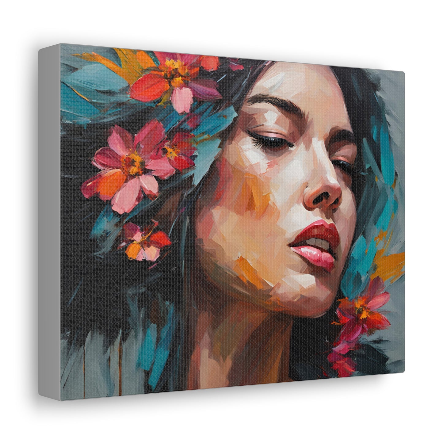 Floral Portrait Canvas