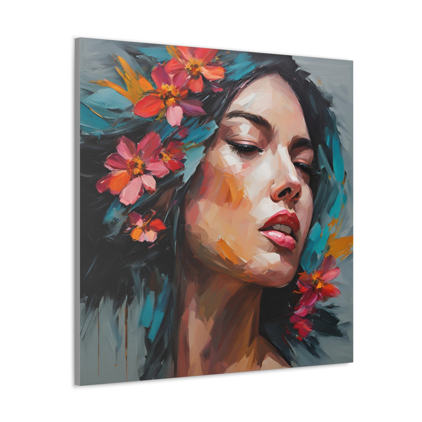 Floral Portrait Canvas