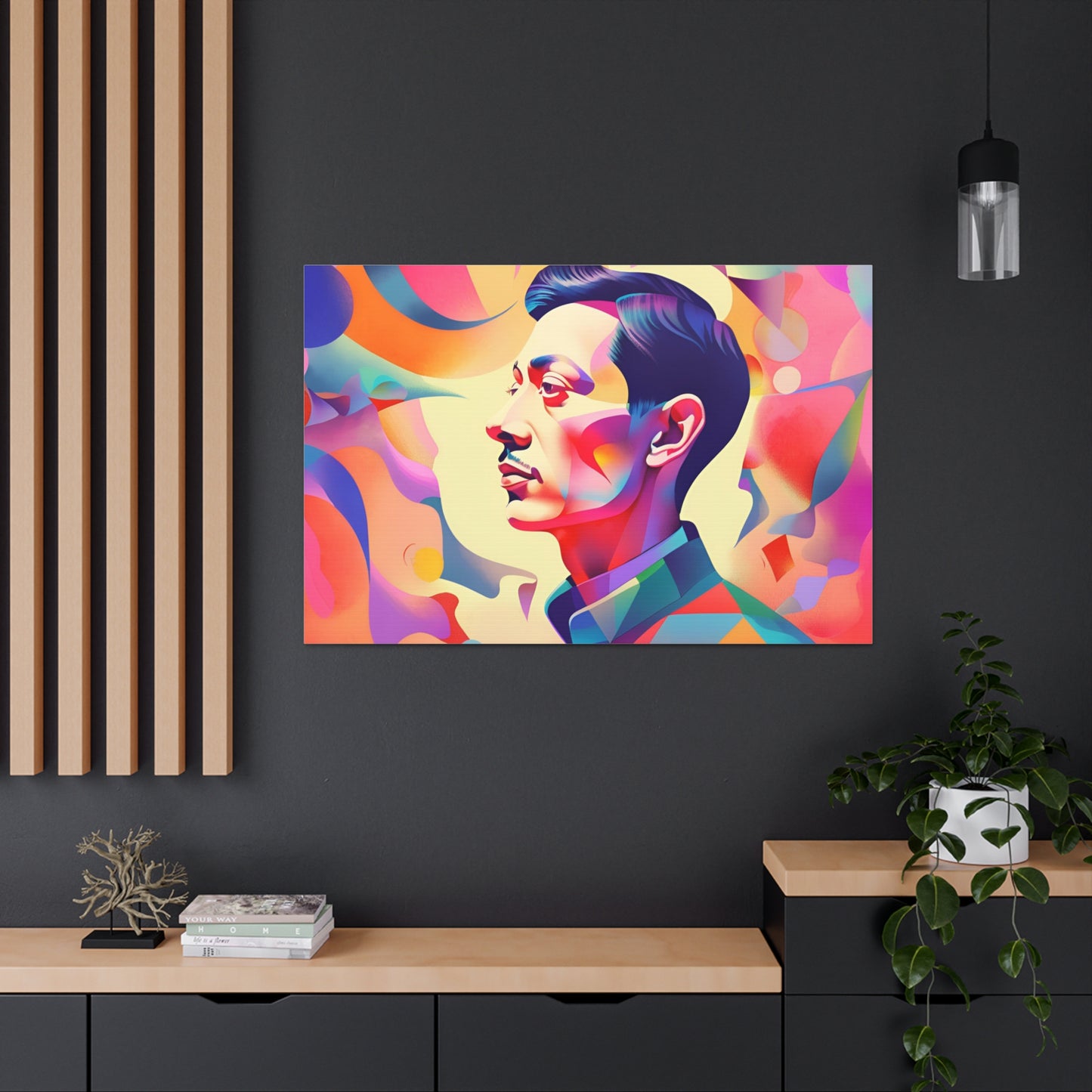 Vibrant Canvas Gallery Wrap - Abstract Male Portrait Art