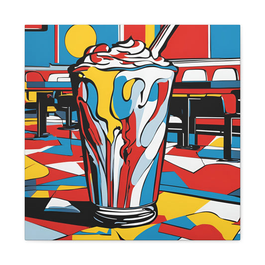 Retro Milkshake Canvas Wall Art – Fun & Vibrant Diner-Inspired Decor