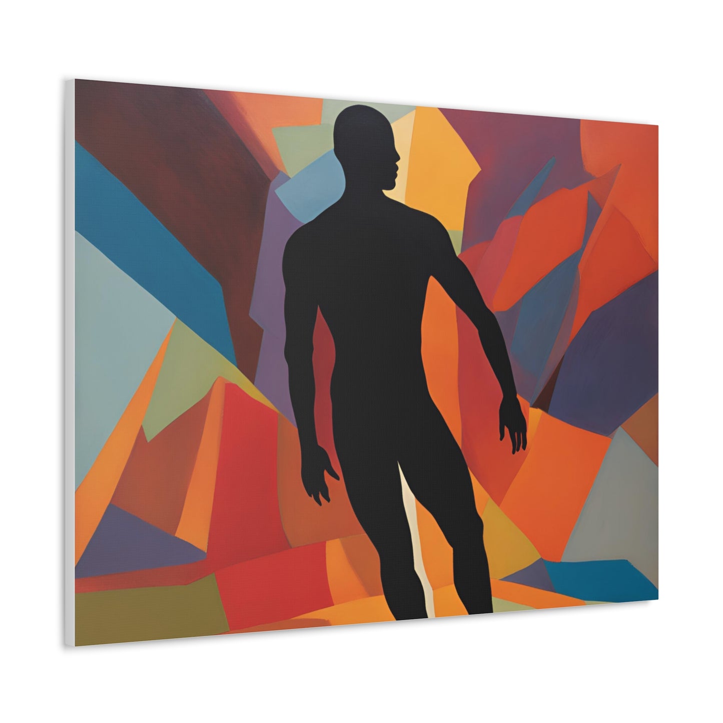 Abstract Canvas Gallery Wrap Shadow vs. Reality - Silhouette Art for Home Decor