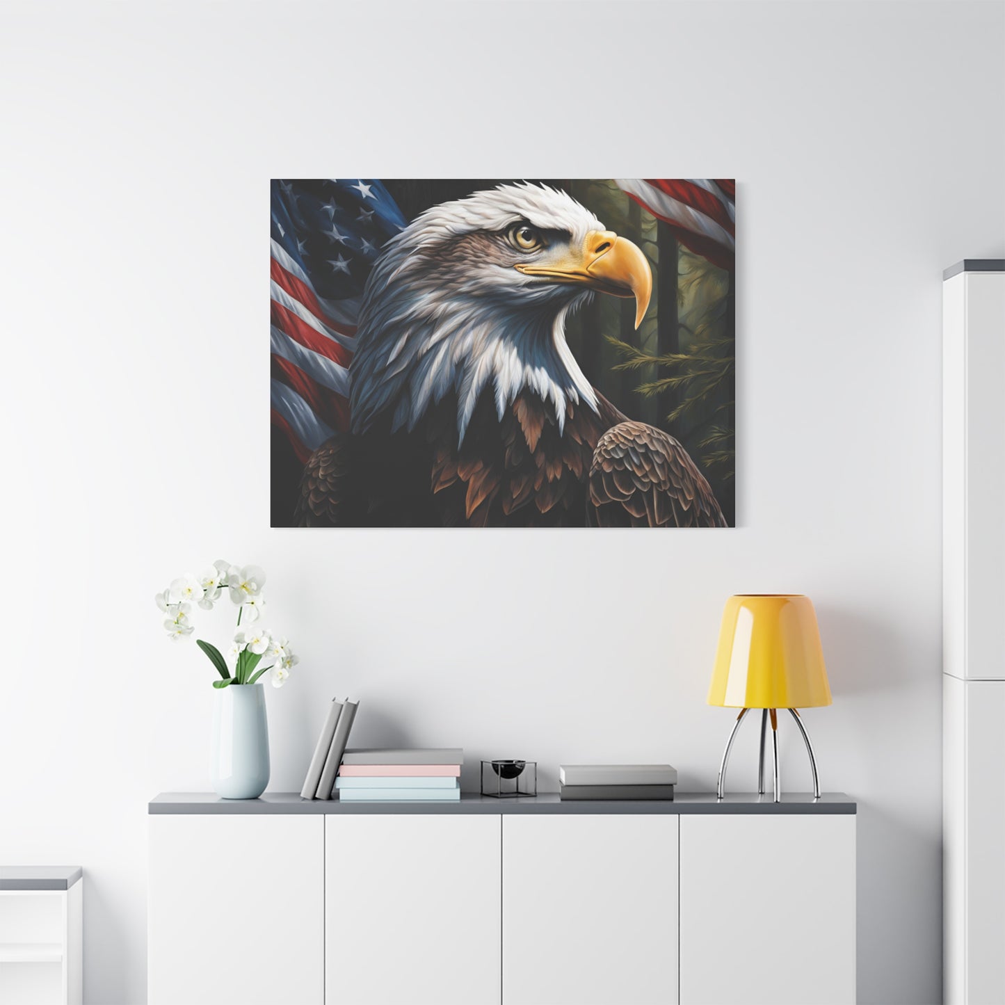 Patriotic Eagle Canvas Wall Art – Inspiring American Pride Home Decor