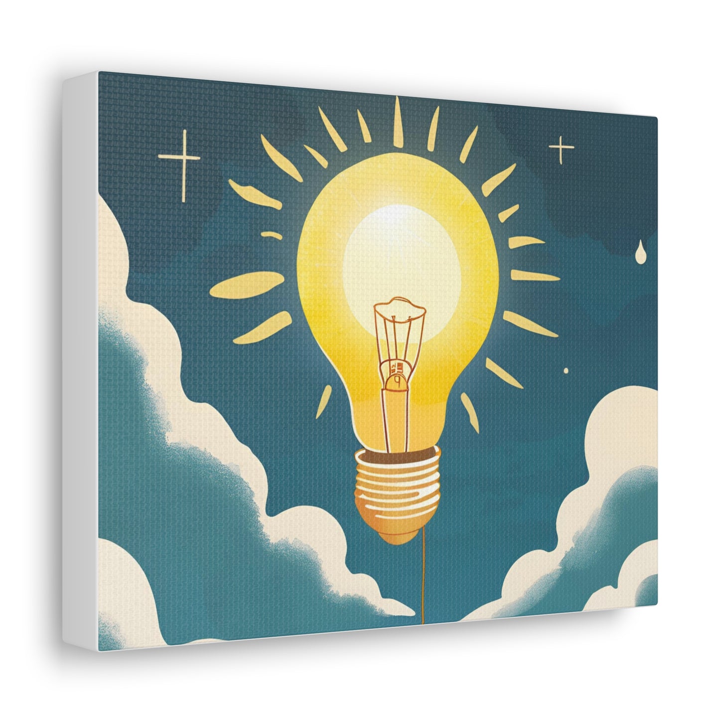 Canvas Gallery Wrap - The Sun as a Lightbulb Wall Art