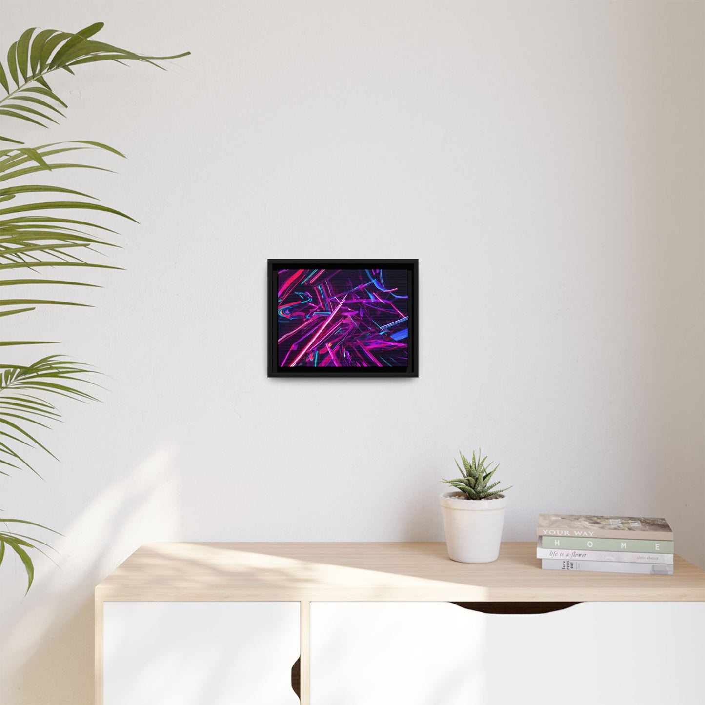 Vibrant Abstract Framed Canvas Art - Multi-Color Wall Decor